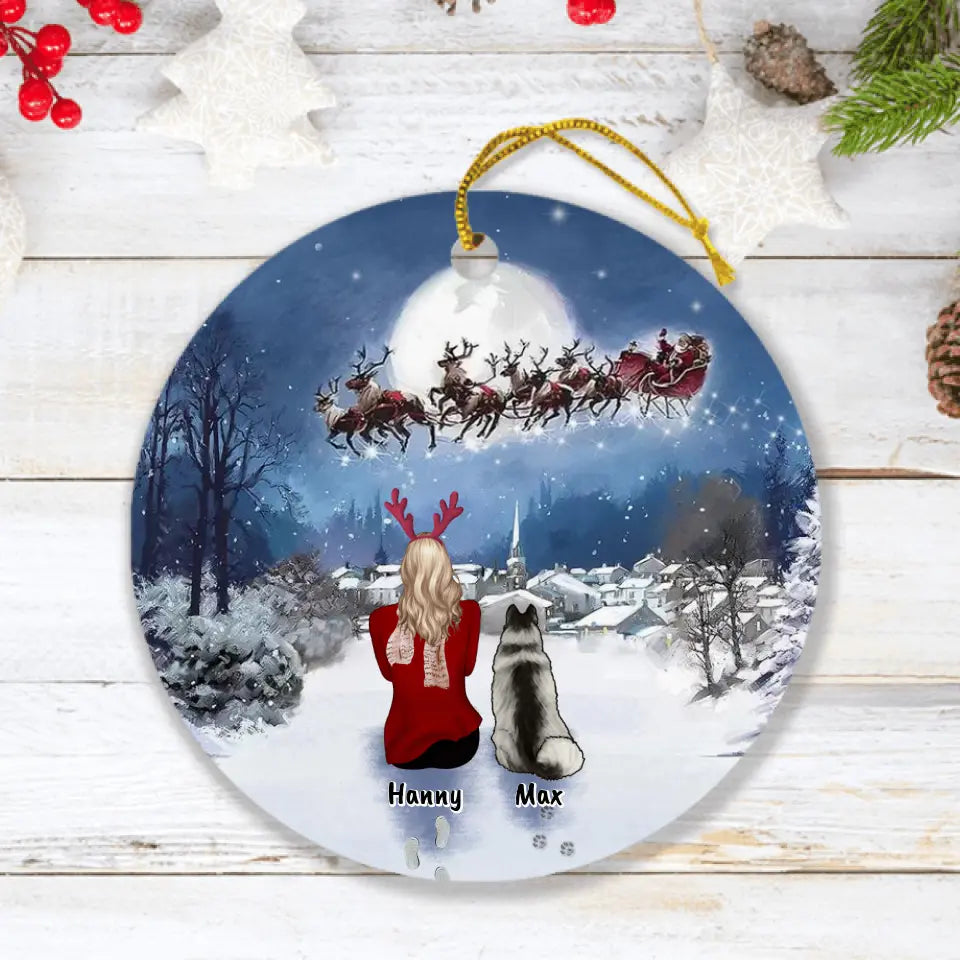 Personalized Xmas Pet Ornament - Up to 4 Pets - Best Gift For Dog Lovers/Cat Lovers - TT1FV8