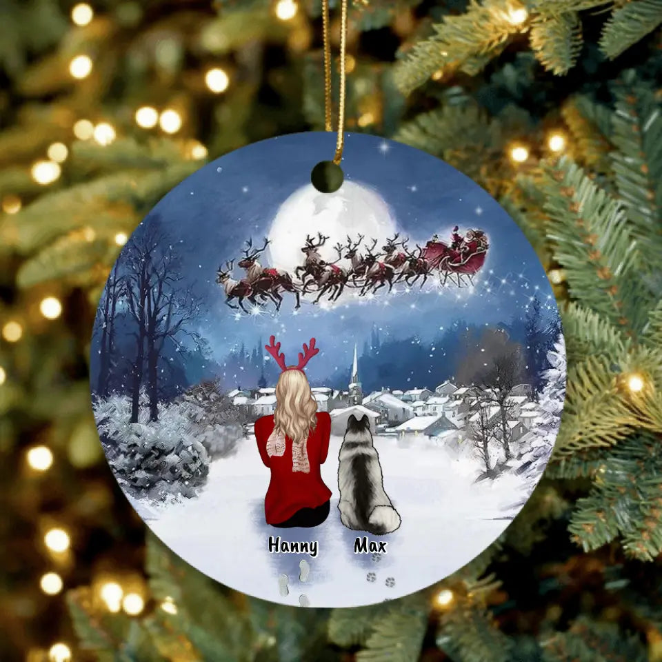 Personalized Xmas Pet Ornament - Up to 4 Pets - Best Gift For Dog Lovers/Cat Lovers - TT1FV8