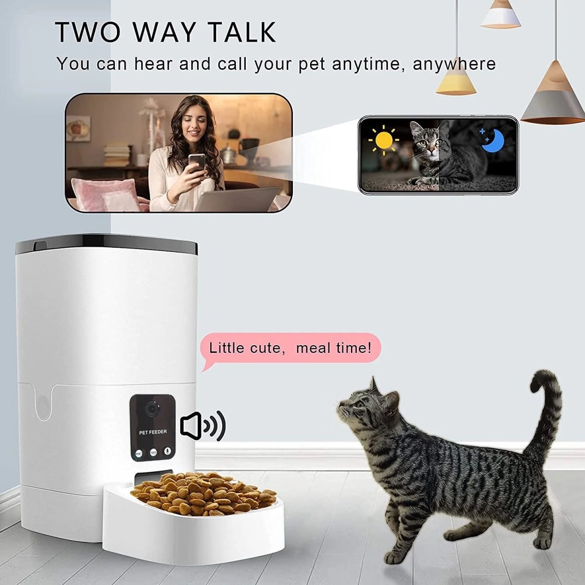 6L Automatic Pet Feeder with Camera&Wifi