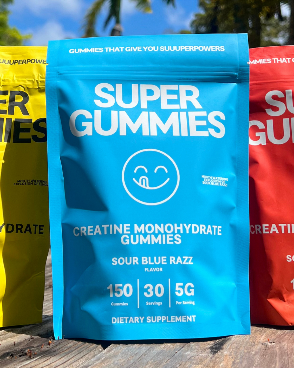 Creatine Monohydrate Gummies - Sour Blue Razz