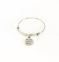 Religious Stacking Bracelet, His Love Endures Forever Religious Bangle Stacking Bracelet, Stacking Bangle, Psalms 136 Religious Bracelet