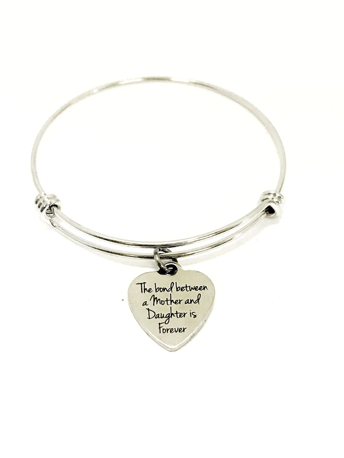 Mother Daughter Gift, The Love Between A Mother And Daughter Is Forever Expanding Bangle Bracelet, Mother Gift, Gift for Mom, Daughter Gift