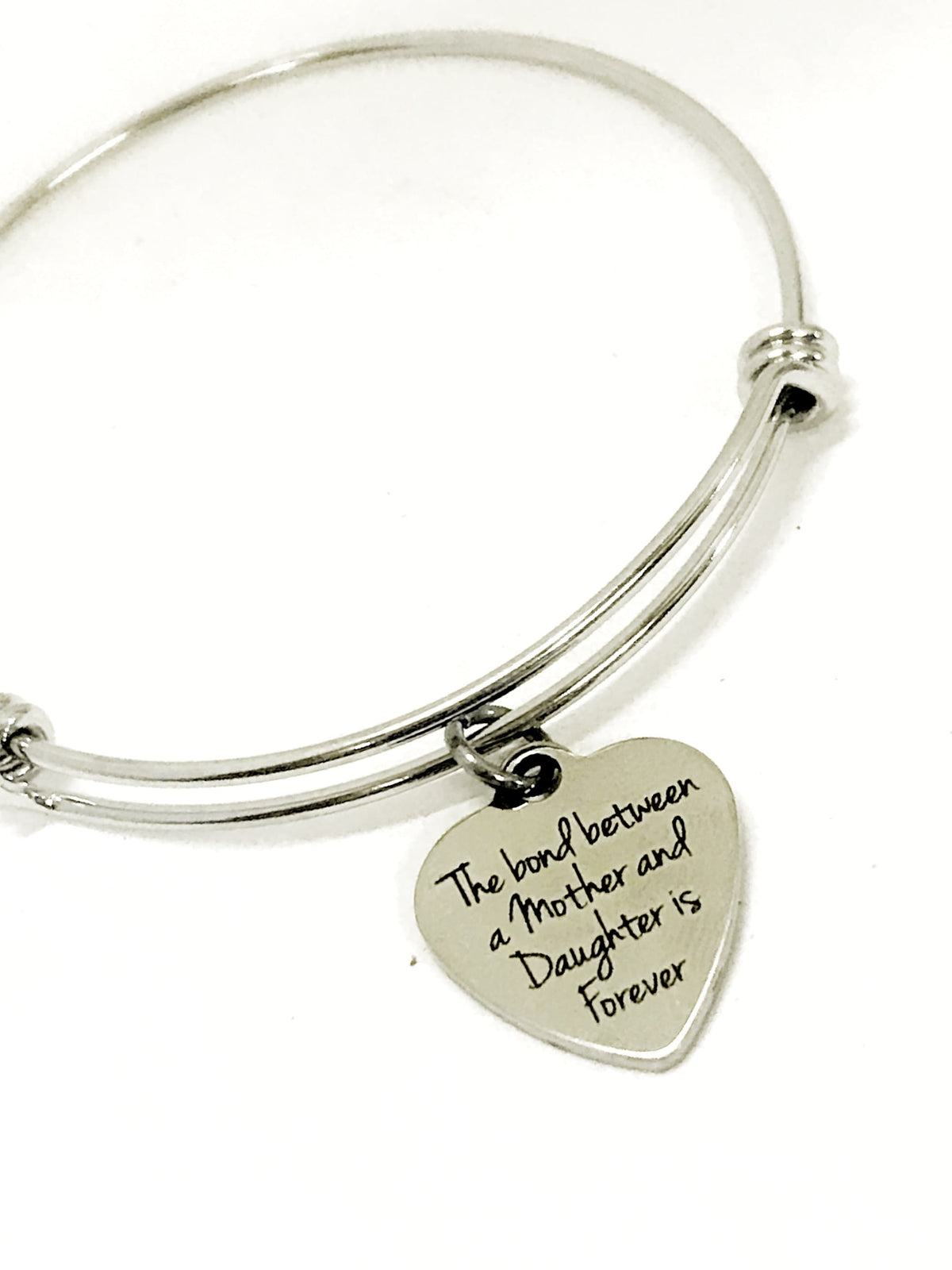 Mother Daughter Gift, The Love Between A Mother And Daughter Is Forever Expanding Bangle Bracelet, Mother Gift, Gift for Mom, Daughter Gift