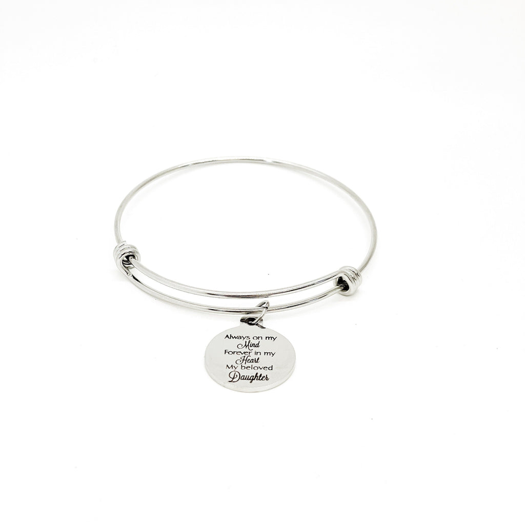 Daughter Memorial, Always On My Mind, Forever In My Heart, My Beloved Daughter Bracelet, Remembering Daughter, Daughter Love, Daughter Loss
