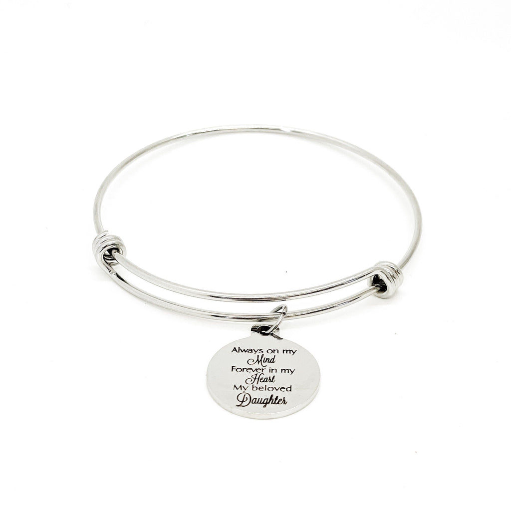 Daughter Memorial, Always On My Mind, Forever In My Heart, My Beloved Daughter Bracelet, Remembering Daughter, Daughter Love, Daughter Loss