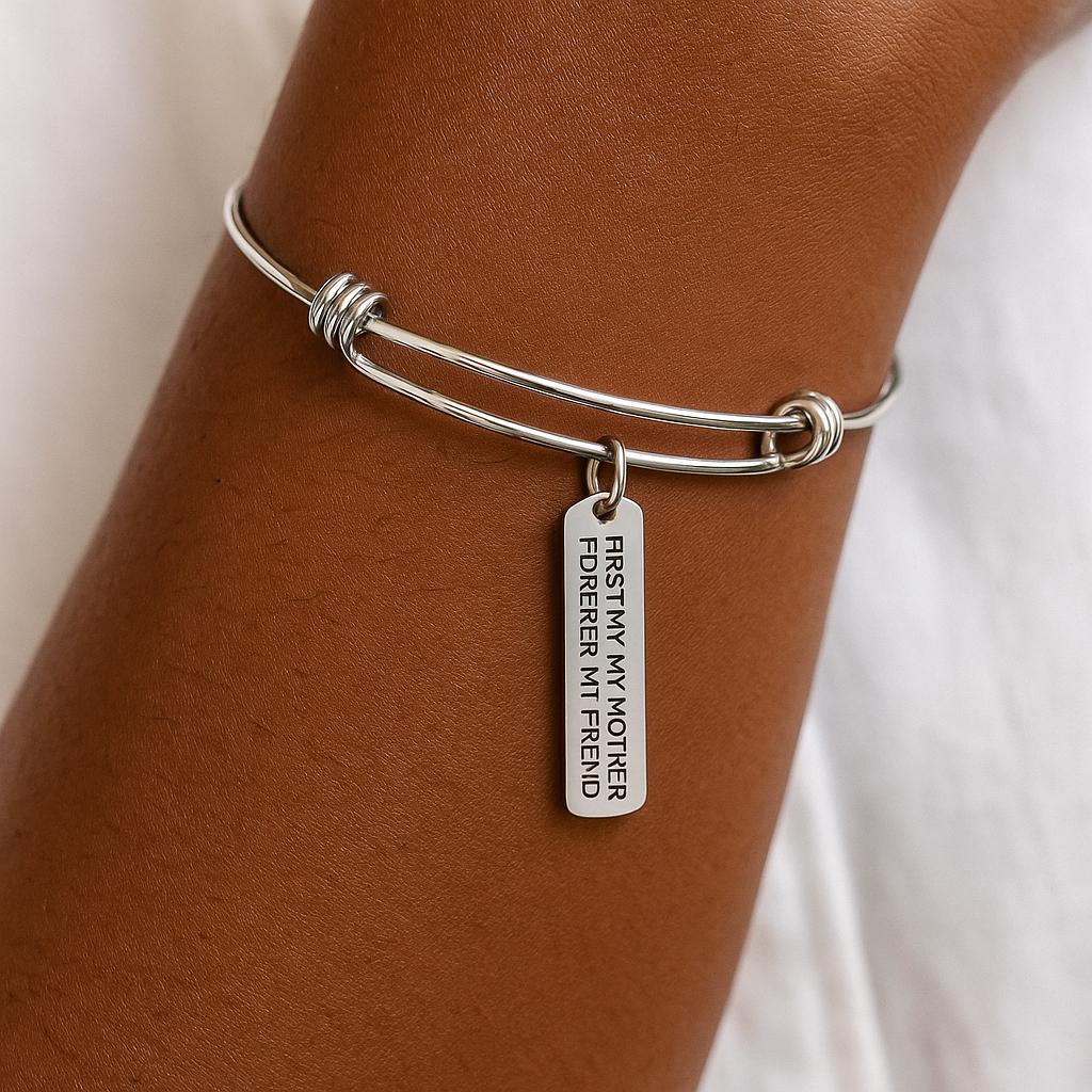 First My Mother Forever My Friend Stainless Steel Bracelet Adjustable Bangle Jewelry Gift For Mom Mothers Day Birthday Sentimental Accessory