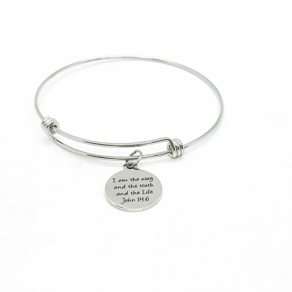 Joie De Vivre Engraved Bracelet Stainless Steel Expanding Bangle Inspirational Gift French Phrase Minimalist Jewelry